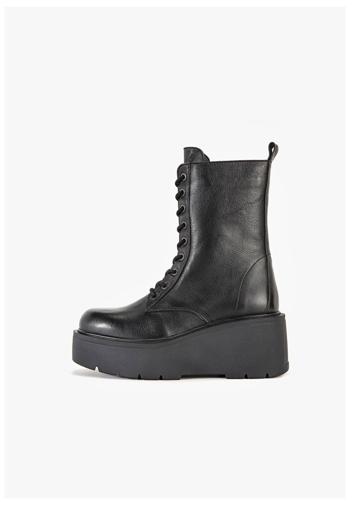 Inuovo Stiefelette Leder Schwarz/Schwarz