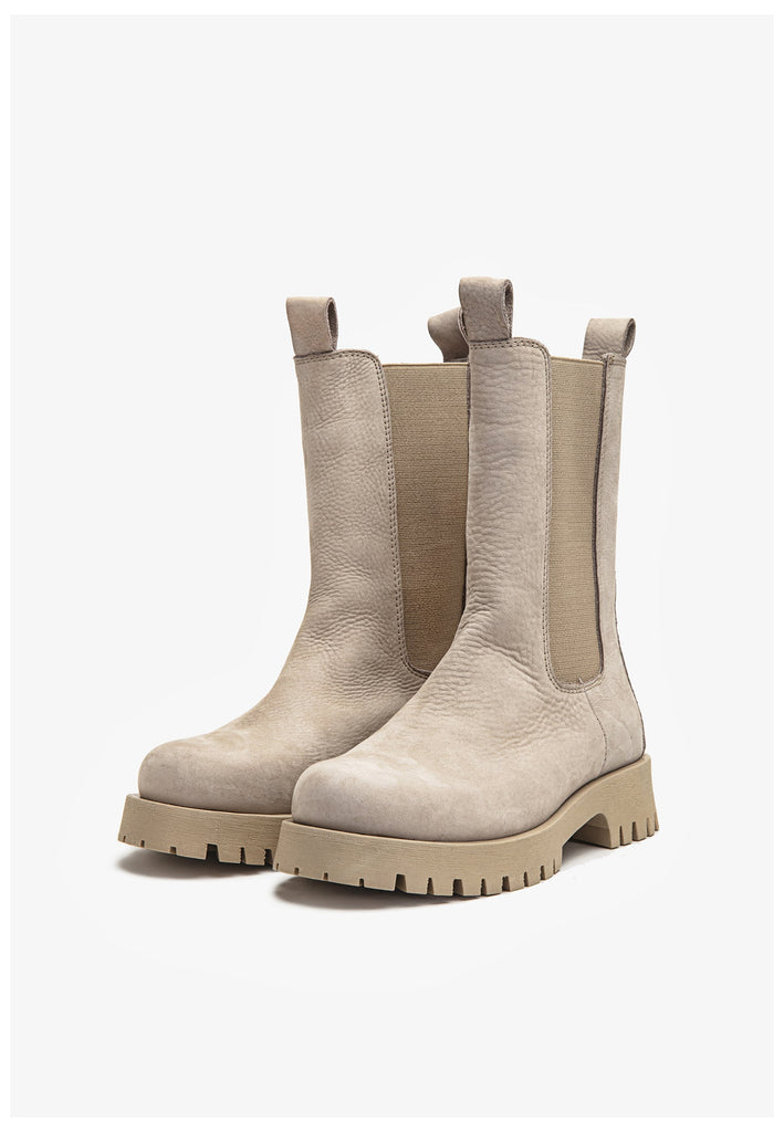 Inuovo Stiefelette Leder Silber/Grau