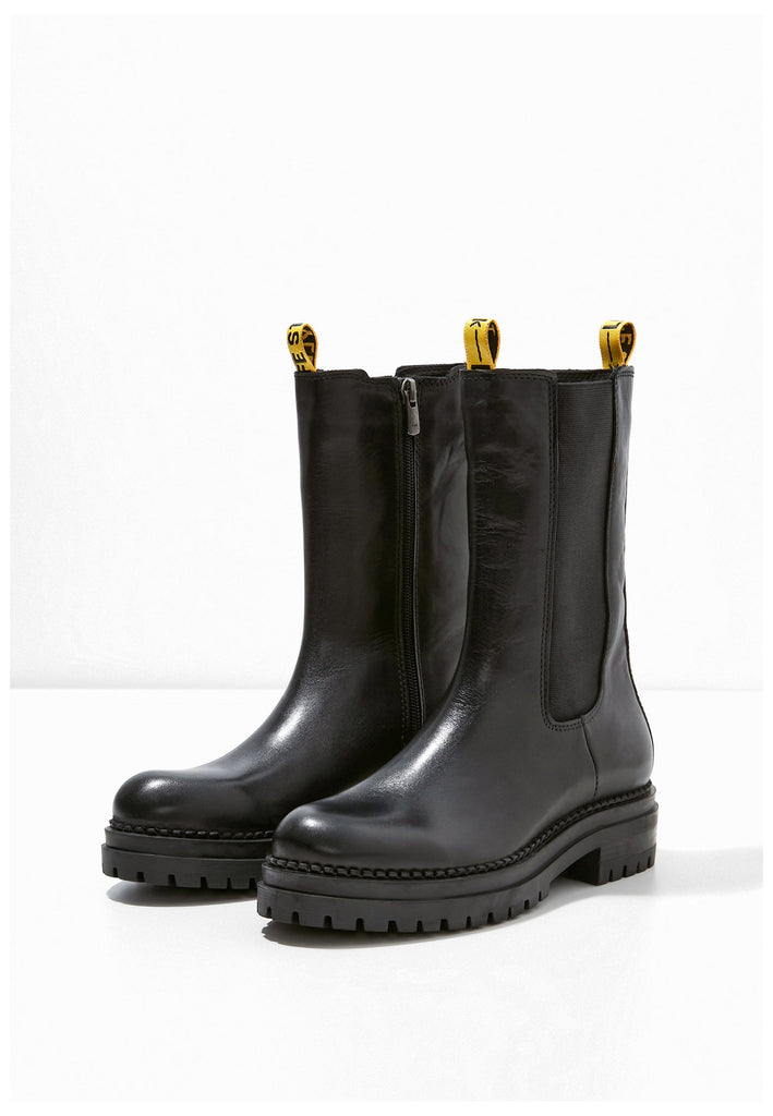 Inuovo Stiefelette Leder/Textil Black