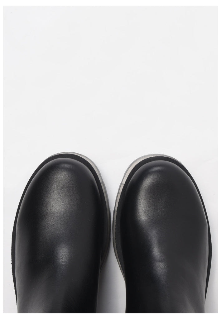 Inuovo Stiefelette Leder/Textil Schwarz