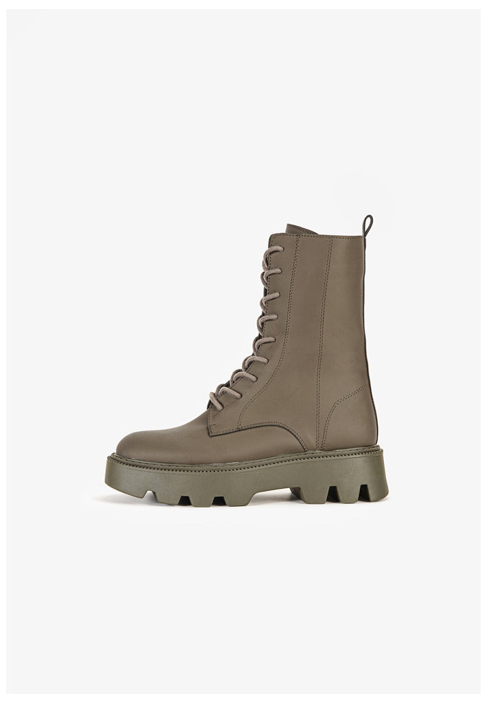 Inuovo Stiefelette Lederimitat Army