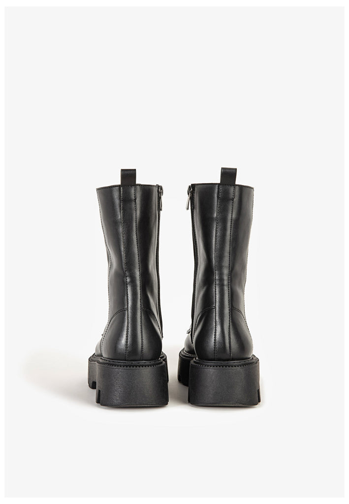 Inuovo Stiefelette Lederimitat Schwarz