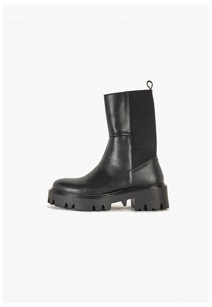 Inuovo Stiefelette Lederimitat Schwarz