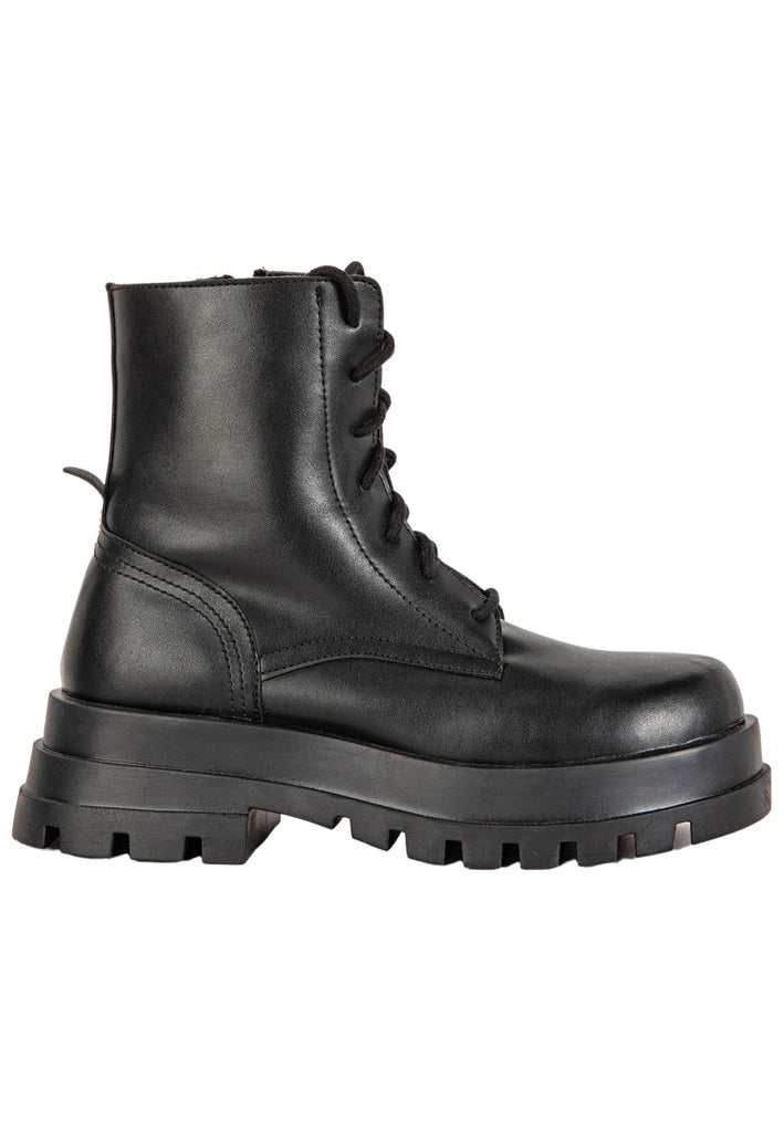 Inuovo Stiefelette Lederimitat Schwarz