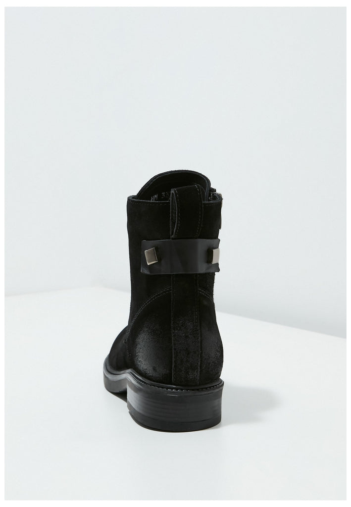 Inuovo Stiefelette Veloursleder Schwarz