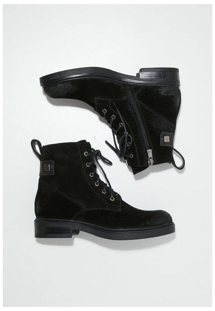 Inuovo Stiefelette Veloursleder Schwarz