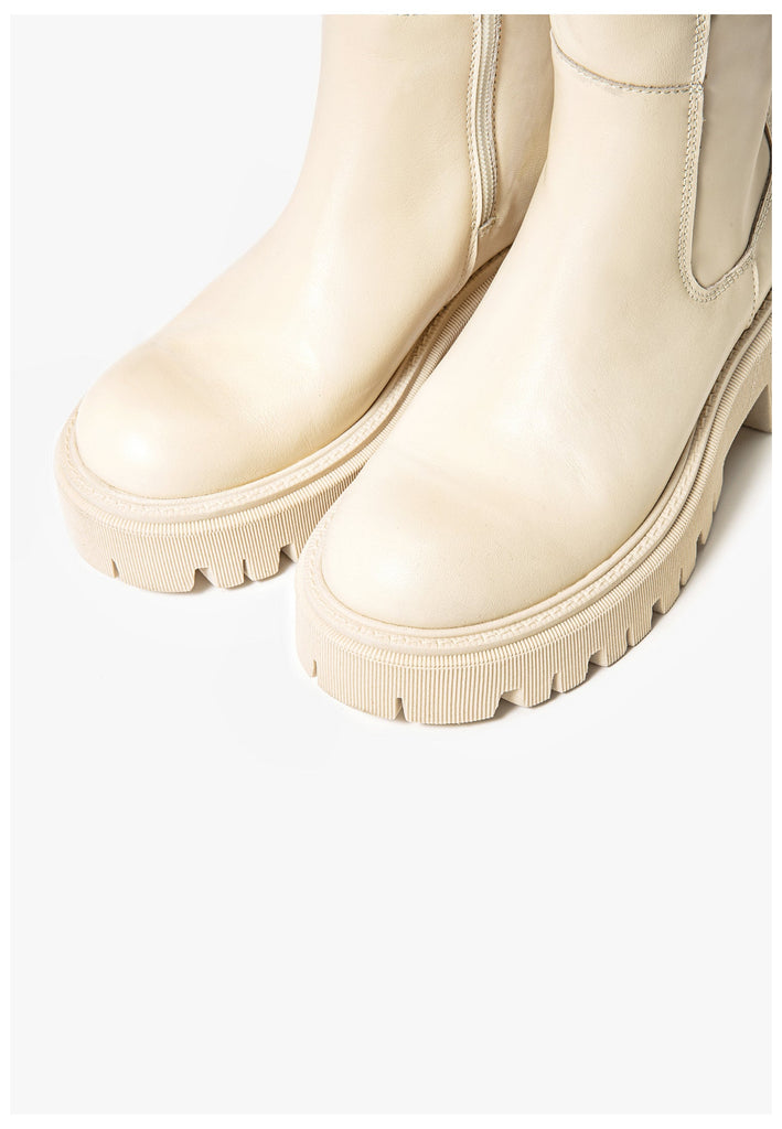 Stiefeletten Inuovo Stiefelette Leder Creme
