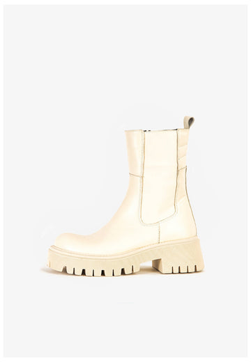 Stiefeletten Inuovo Stiefelette Leder Creme