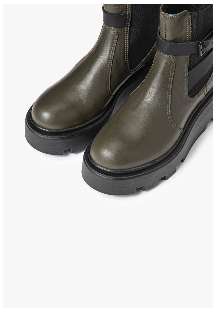 Stiefeletten Inuovo Stiefelette Leder Khaki