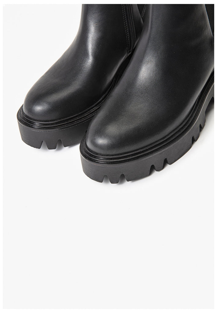 Stiefeletten Inuovo Stiefelette Lederimitat Schwarz