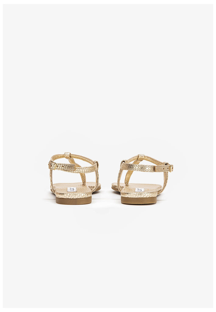 Inuovo Zehensteg Leder Gold