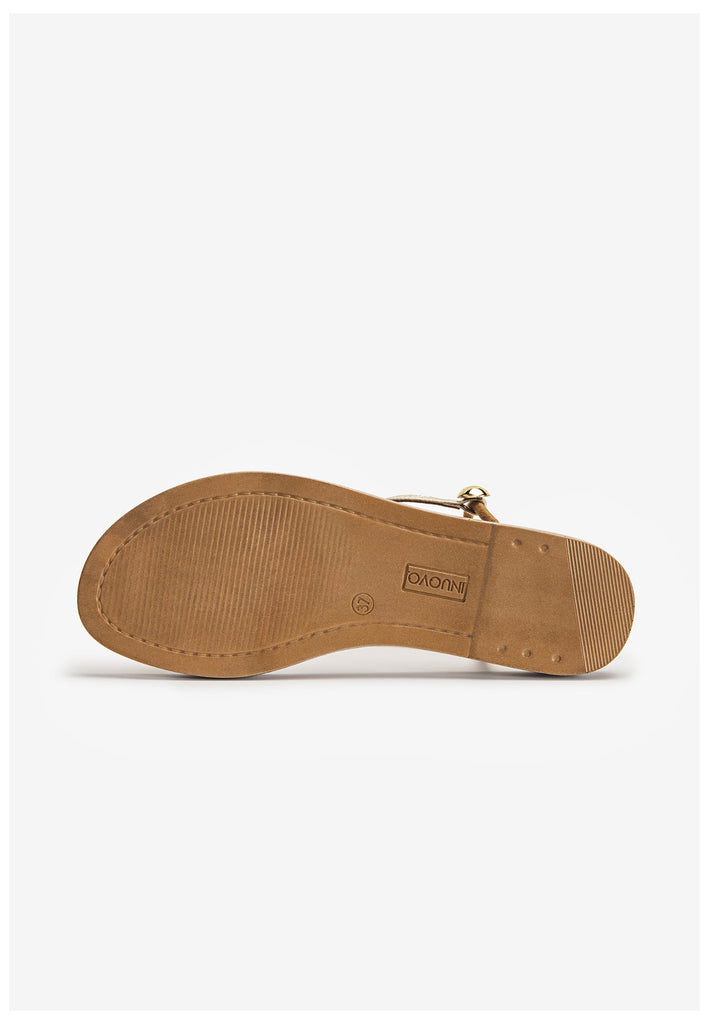 Inuovo Zehensteg Leder Gold