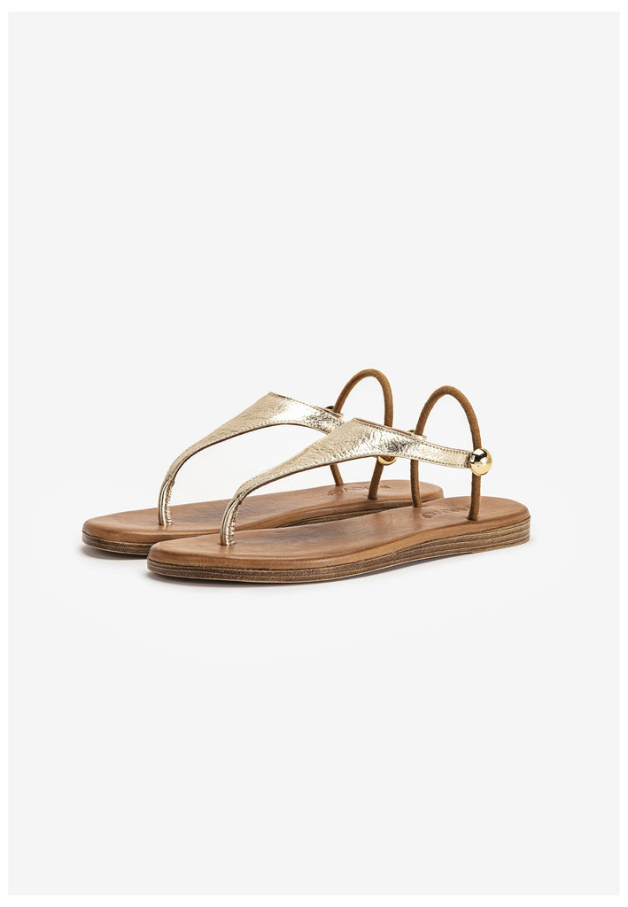 Inuovo Zehensteg Leder Gold