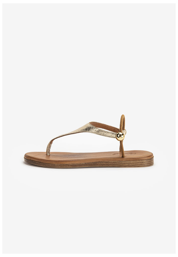 Inuovo Zehensteg Leder Gold