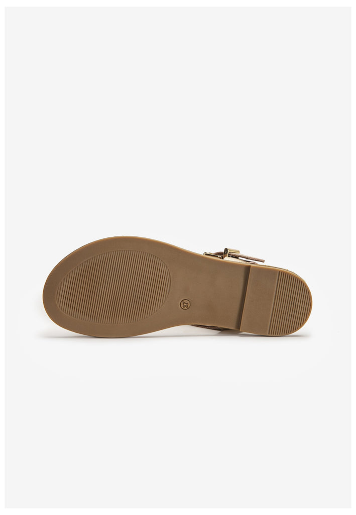 Inuovo Zehensteg Leder Gold