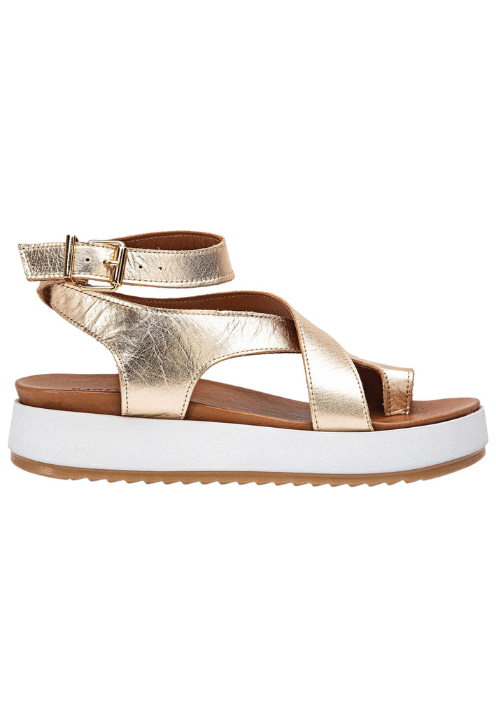 Inuovo Zehensteg Leder Gold