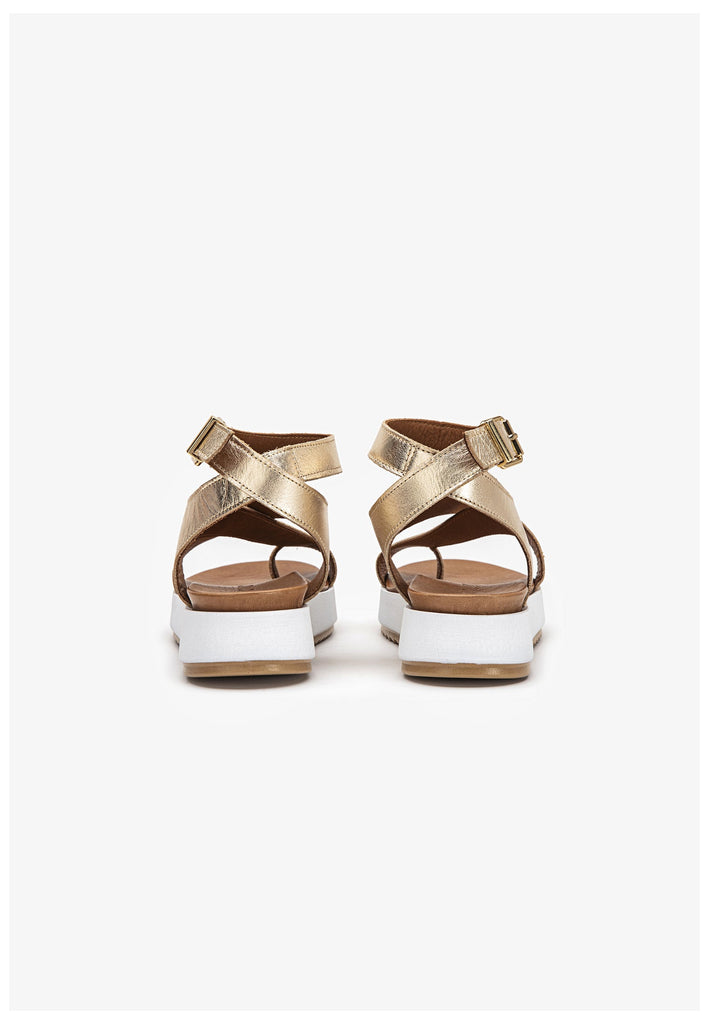 Inuovo Zehensteg Leder Gold