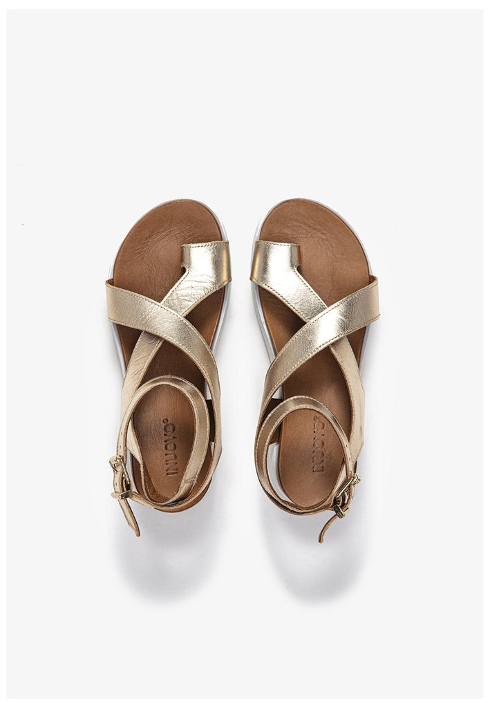 Inuovo Zehensteg Leder Gold