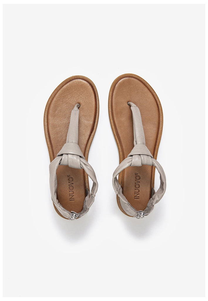 Inuovo Zehensteg Leder Grau