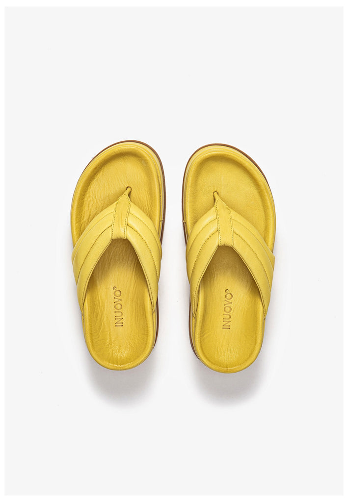 Inuovo Zehensteg Leder Lime