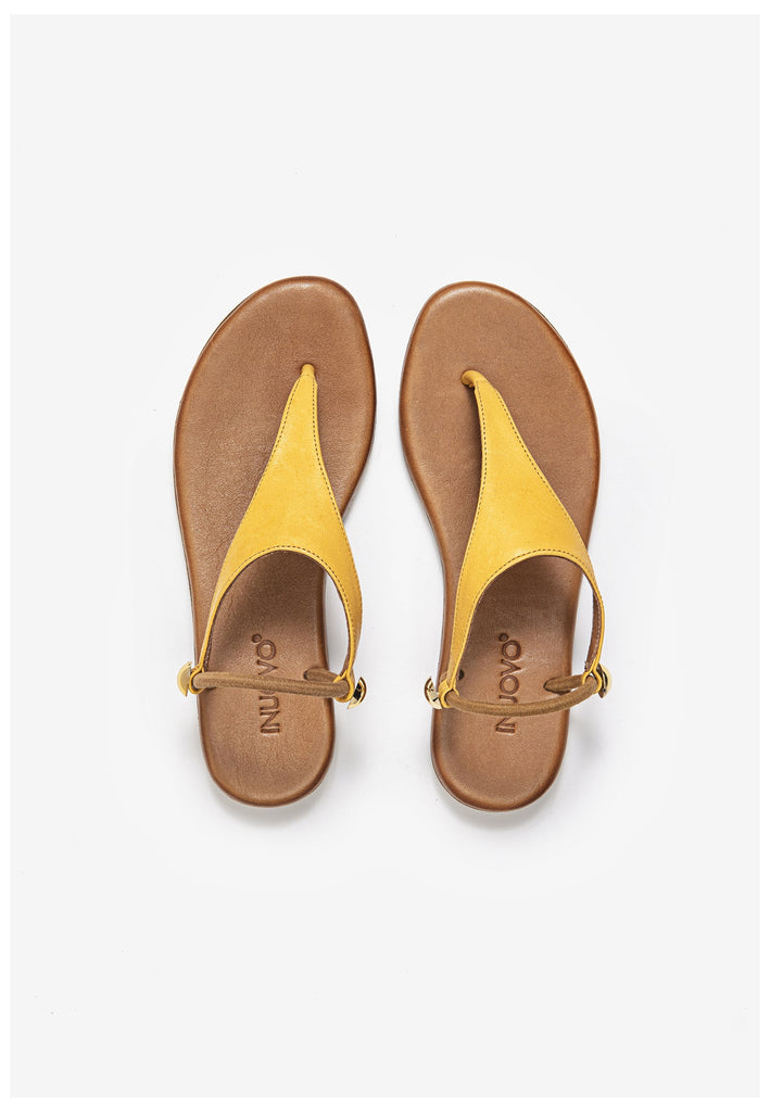 Inuovo Zehensteg Leder Mustard