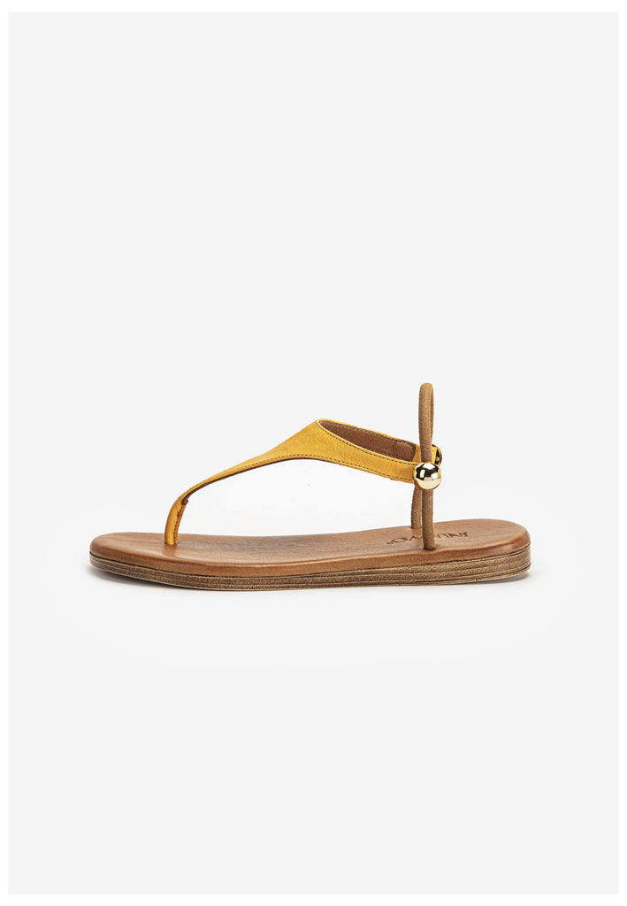 Inuovo Zehensteg Leder Mustard