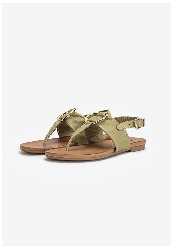 Inuovo Zehensteg Leder Oliv