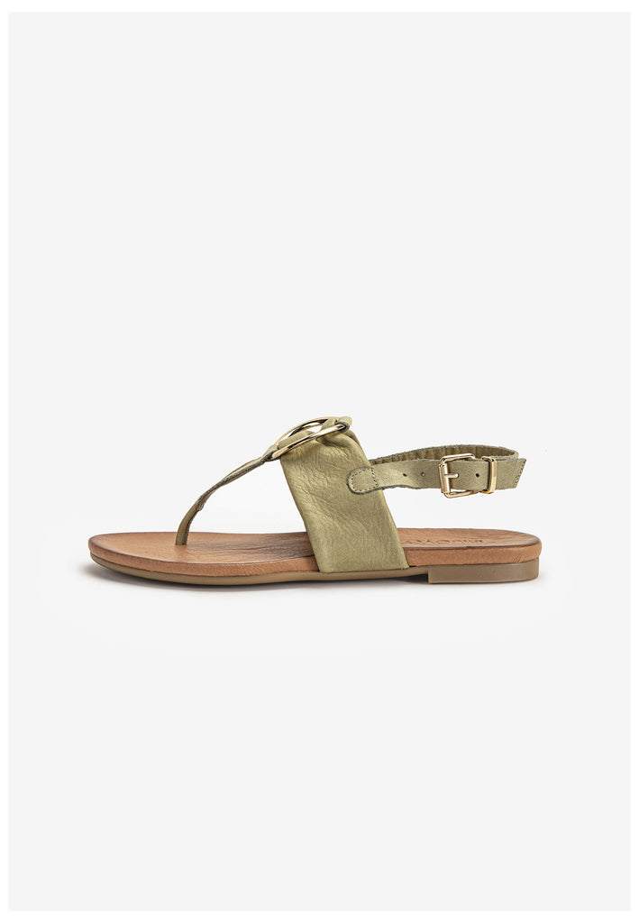 Inuovo Zehensteg Leder Oliv