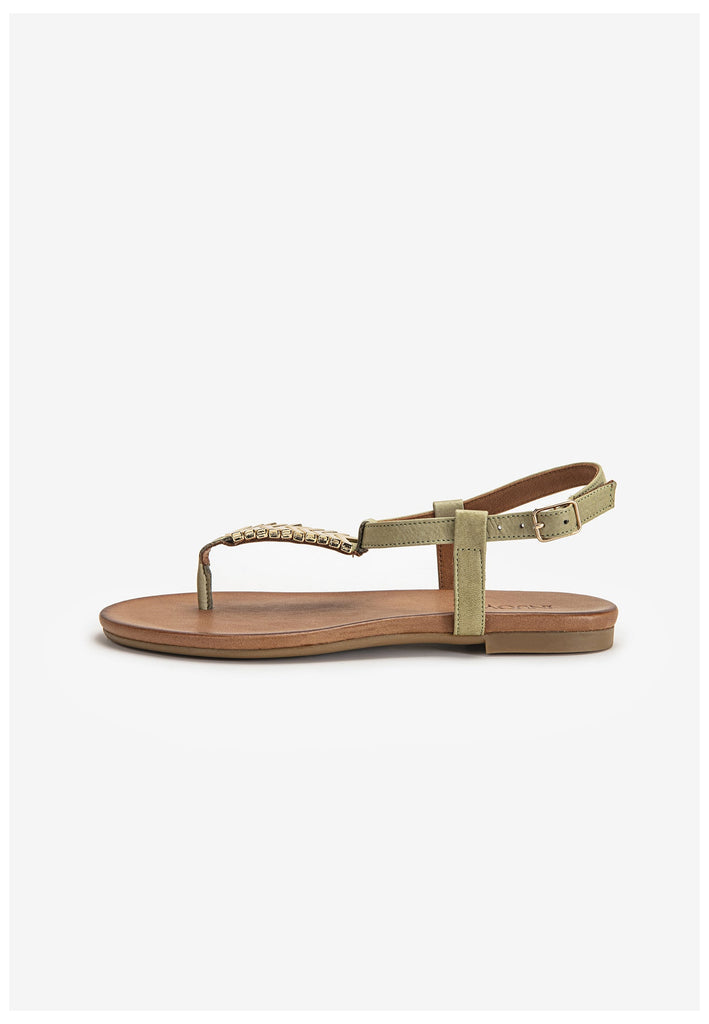 Inuovo Zehensteg Leder Olive