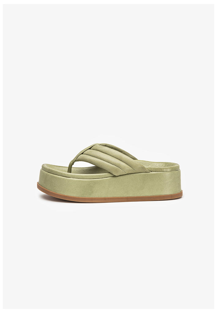 Inuovo Zehensteg Leder Olive