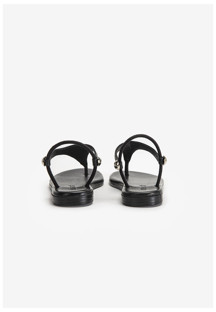 Inuovo Zehensteg Leder Schwarz