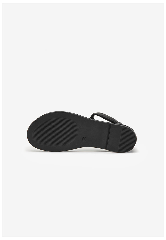 Inuovo Zehensteg Leder Schwarz