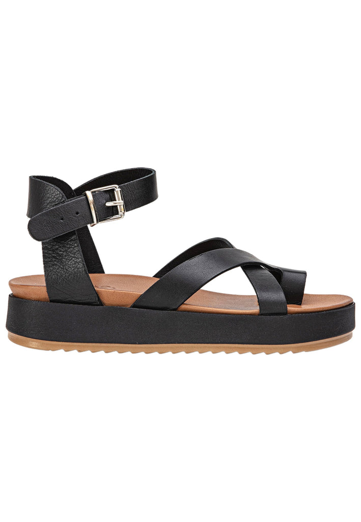 Inuovo Zehensteg Leder Schwarz