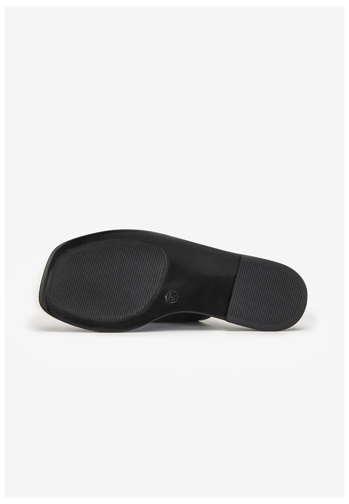 Inuovo Zehensteg Leder Schwarz