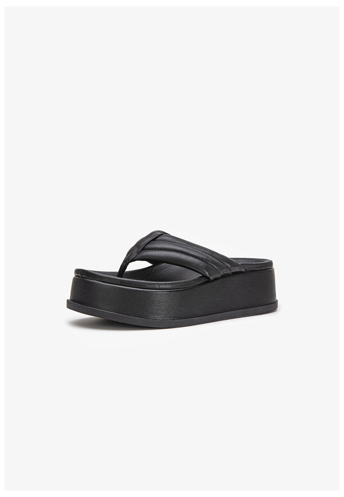 Inuovo Zehensteg Leder Schwarz