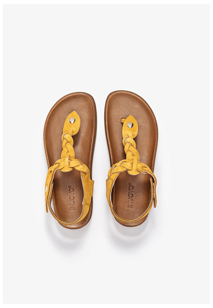 Inuovo Zehensteg Leder Senf