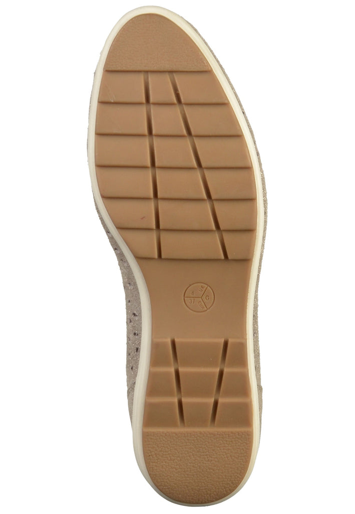 Jana Ballerinas Leder Taupe