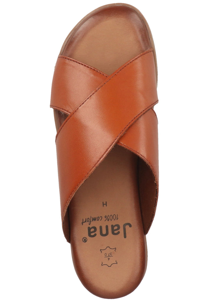 Jana Pantoletten Leder Braun