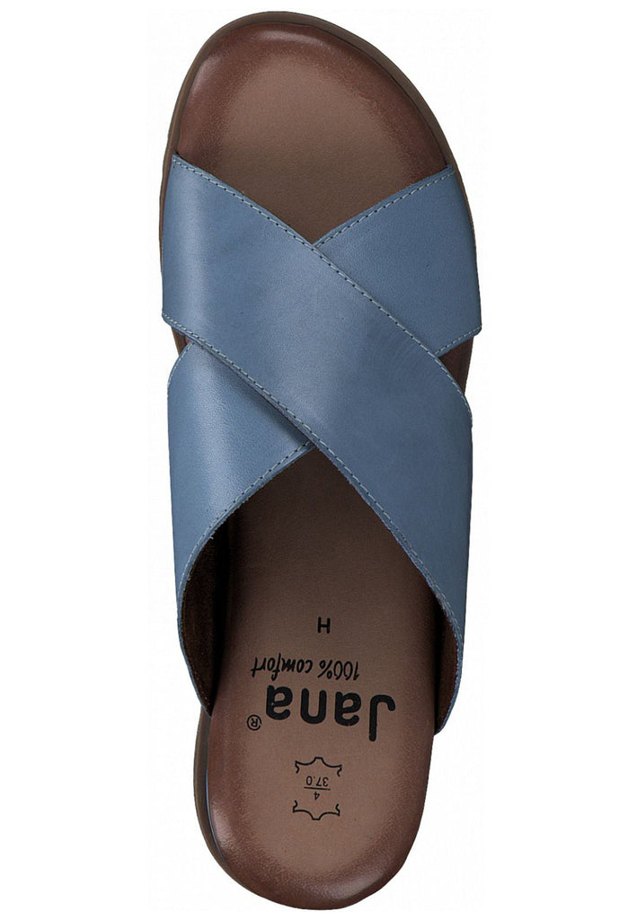 Jana Pantoletten Leder Hellblau