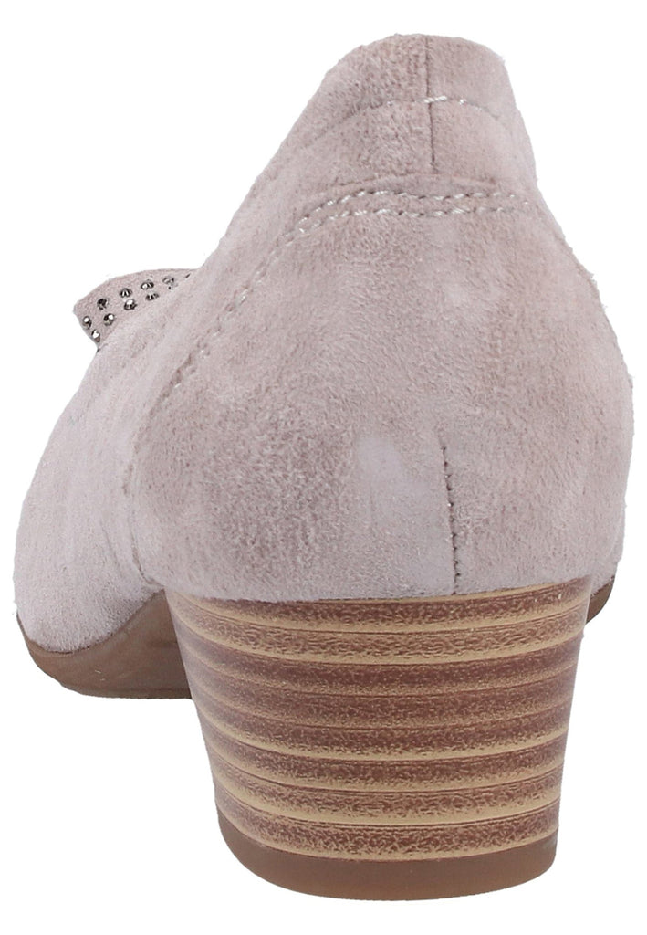 Jana Pumps Leder Hellgrau