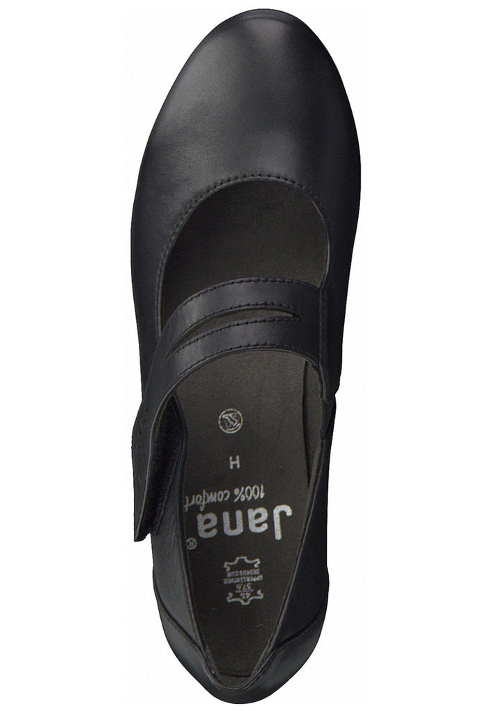 Jana Pumps Leder/Synthetik Schwarz