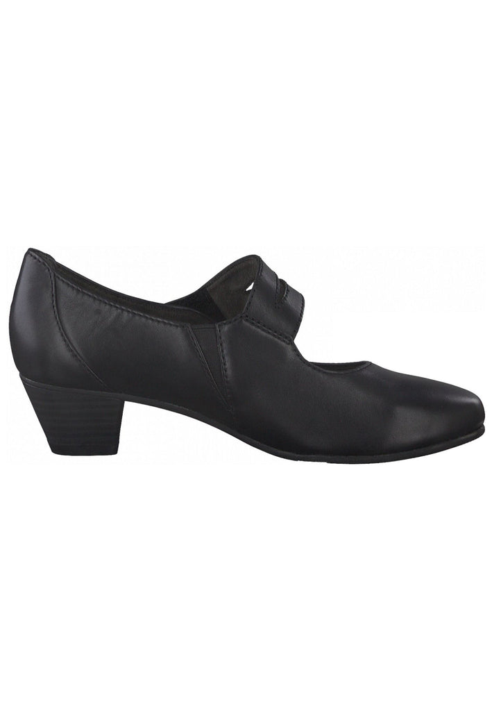 Jana Pumps Leder/Synthetik Schwarz