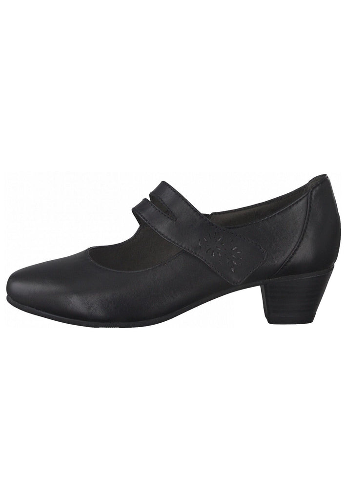 Jana Pumps Leder/Synthetik Schwarz