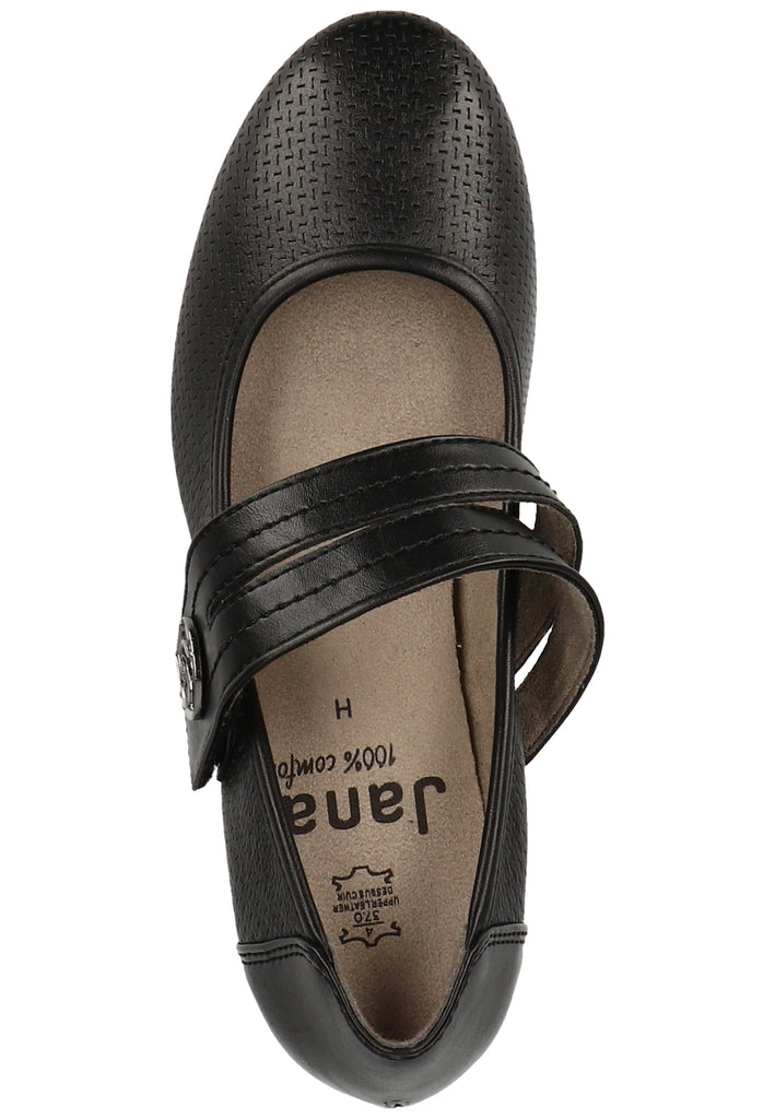 Jana Pumps Leder/Synthetik Schwarz