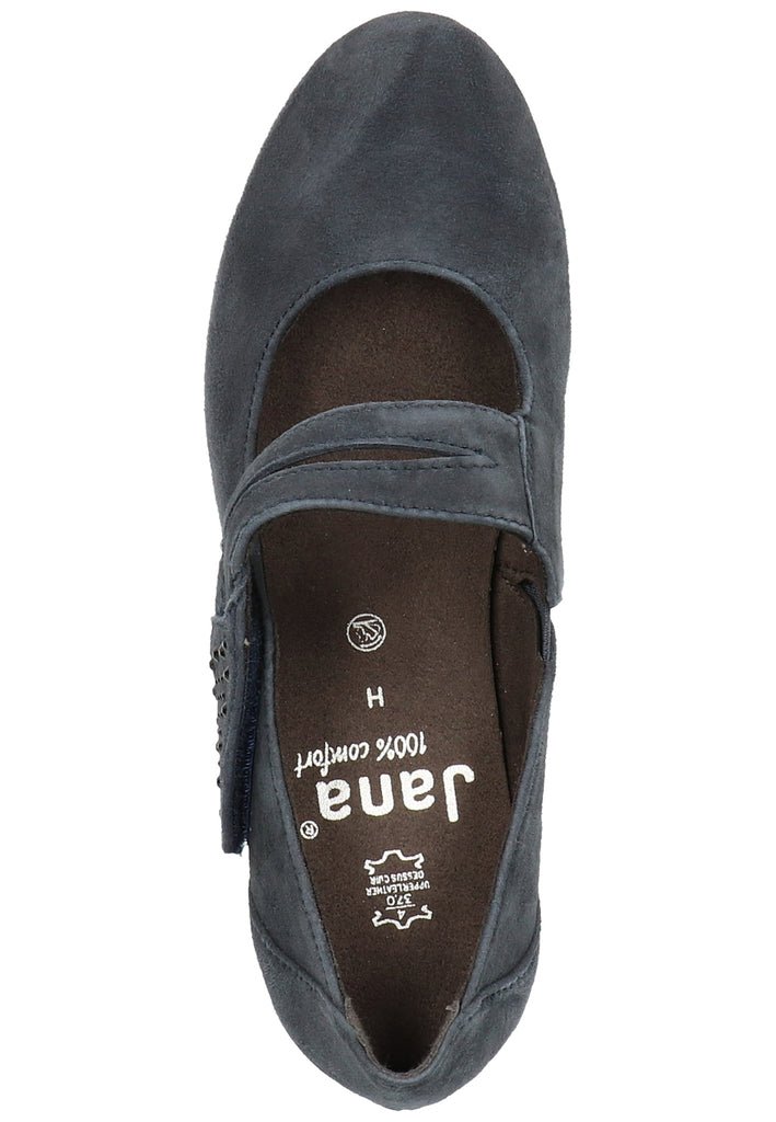 Jana Pumps Veloursleder Navy