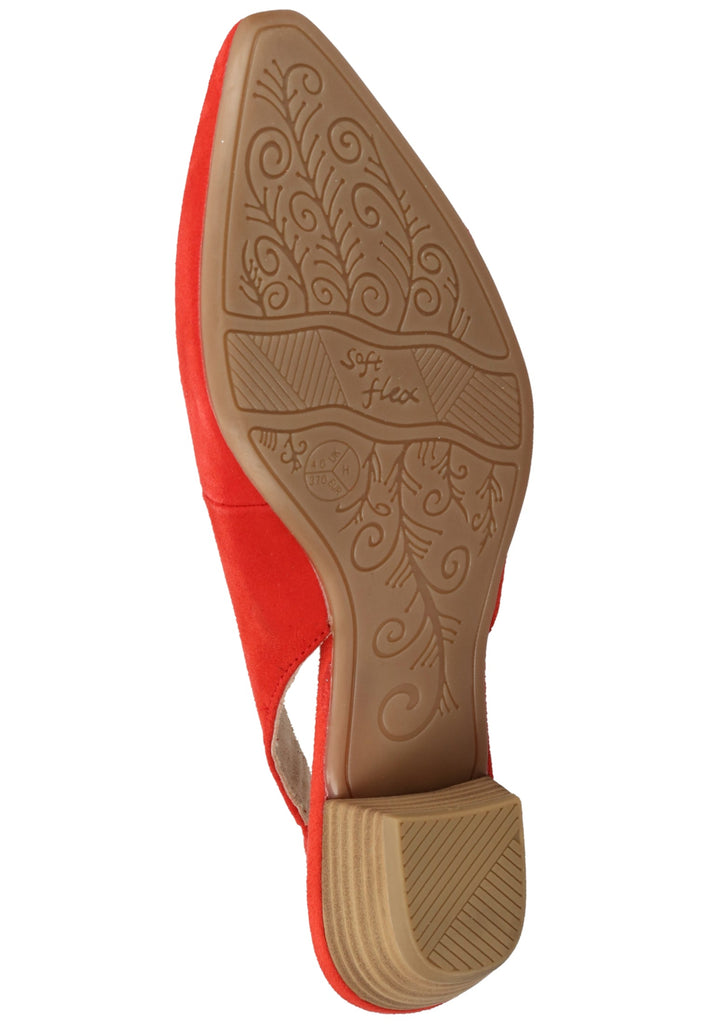 Jana Pumps Veloursleder Rot