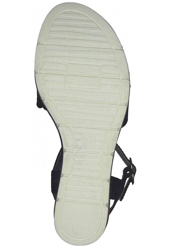 Jana Sandalen Glattleder Schwarz