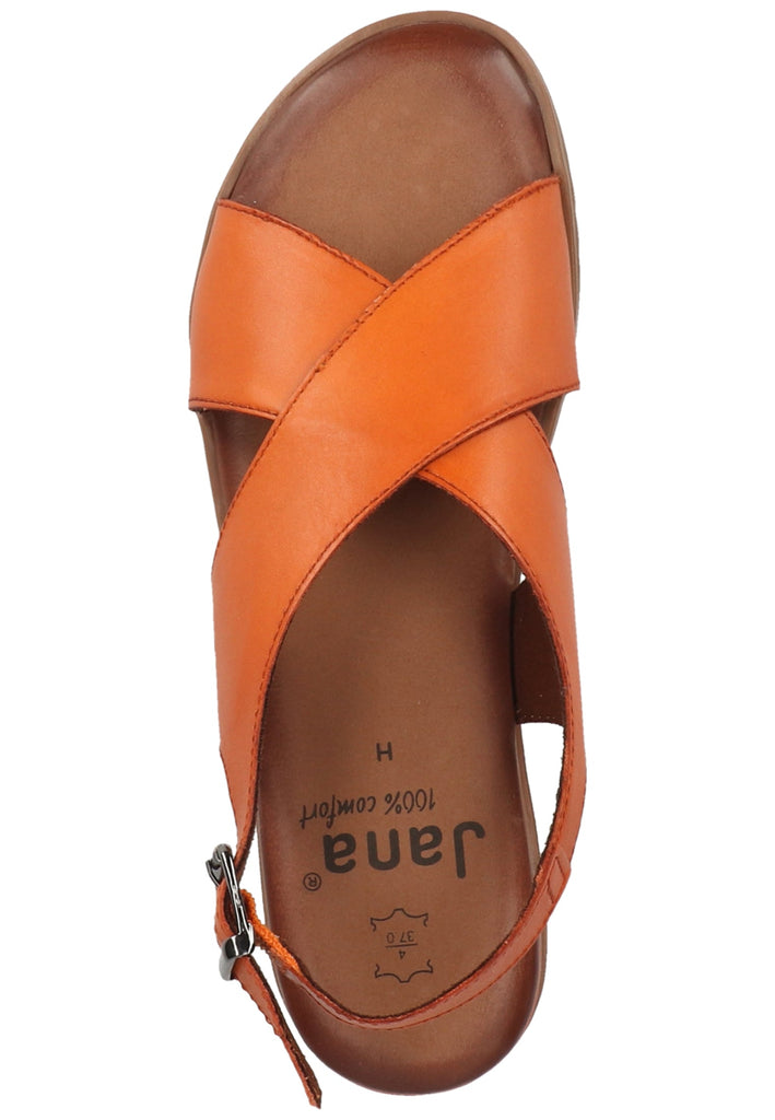 Jana Sandalen Leder Orange