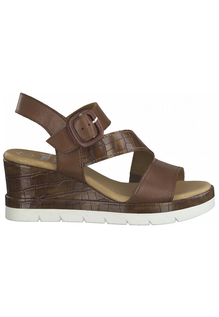 Jana Sandalen Leder/Synthetik Cognac