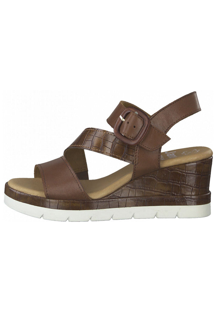 Jana Sandalen Leder/Synthetik Cognac